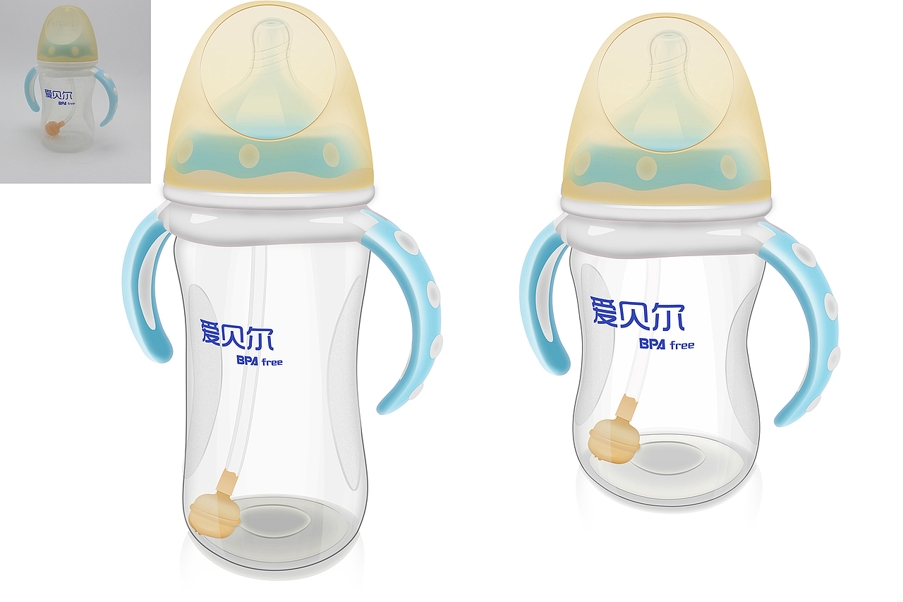 母婴产品奶瓶纯手绘精修（图ZMzU4NjczMjA=） - 修图/后期 - 站酷设计师哎嘟123原创素材 - 站酷ZCOOL