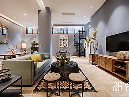 研舍设计｜保利山庄 300㎡轻奢摩登潮流之上，未忘初心