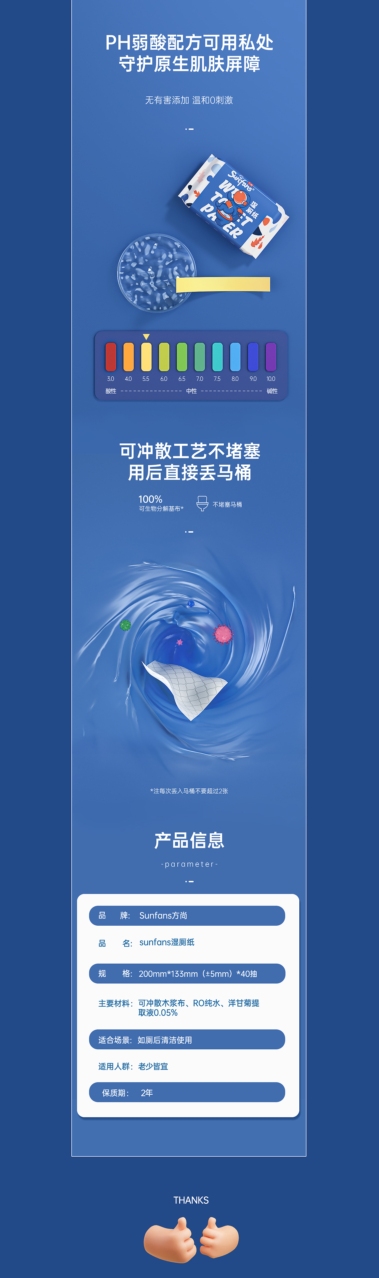 哆啦A梦洗脸巾湿巾湿厕纸详情页x3