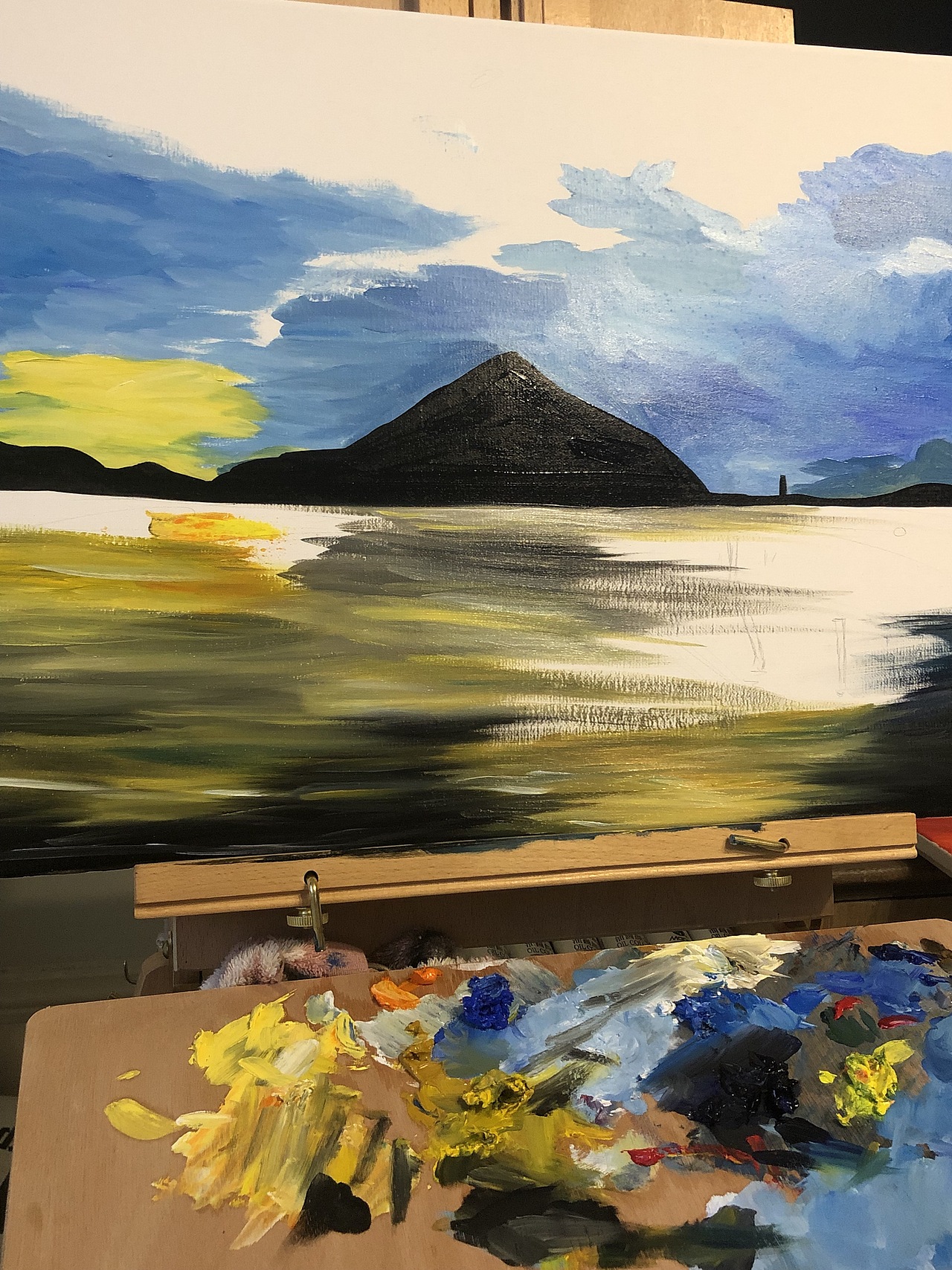 油畫(huà)《黃昏海邊》（圖ZMTU5NTk5Nzcy） - 繪畫(huà) - 站酷設(shè)計(jì)師花無(wú)才原創(chuàng)素材 - 站酷ZCOOL