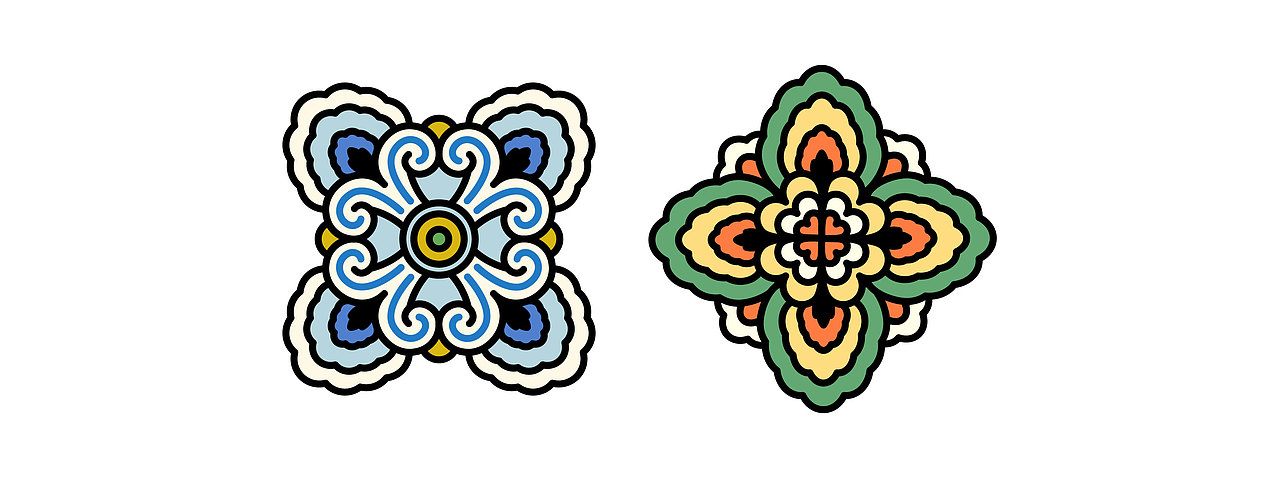 敦煌—众生万象（图ZMjU4NDg0ODIw） - 图案 - 站酷设计师陈乐哎原创素材 - 站酷ZCOOL