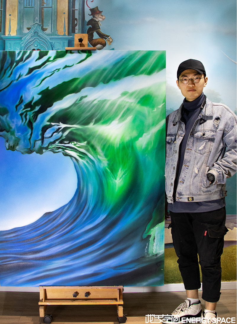 墙绘培训 | 喷枪海浪