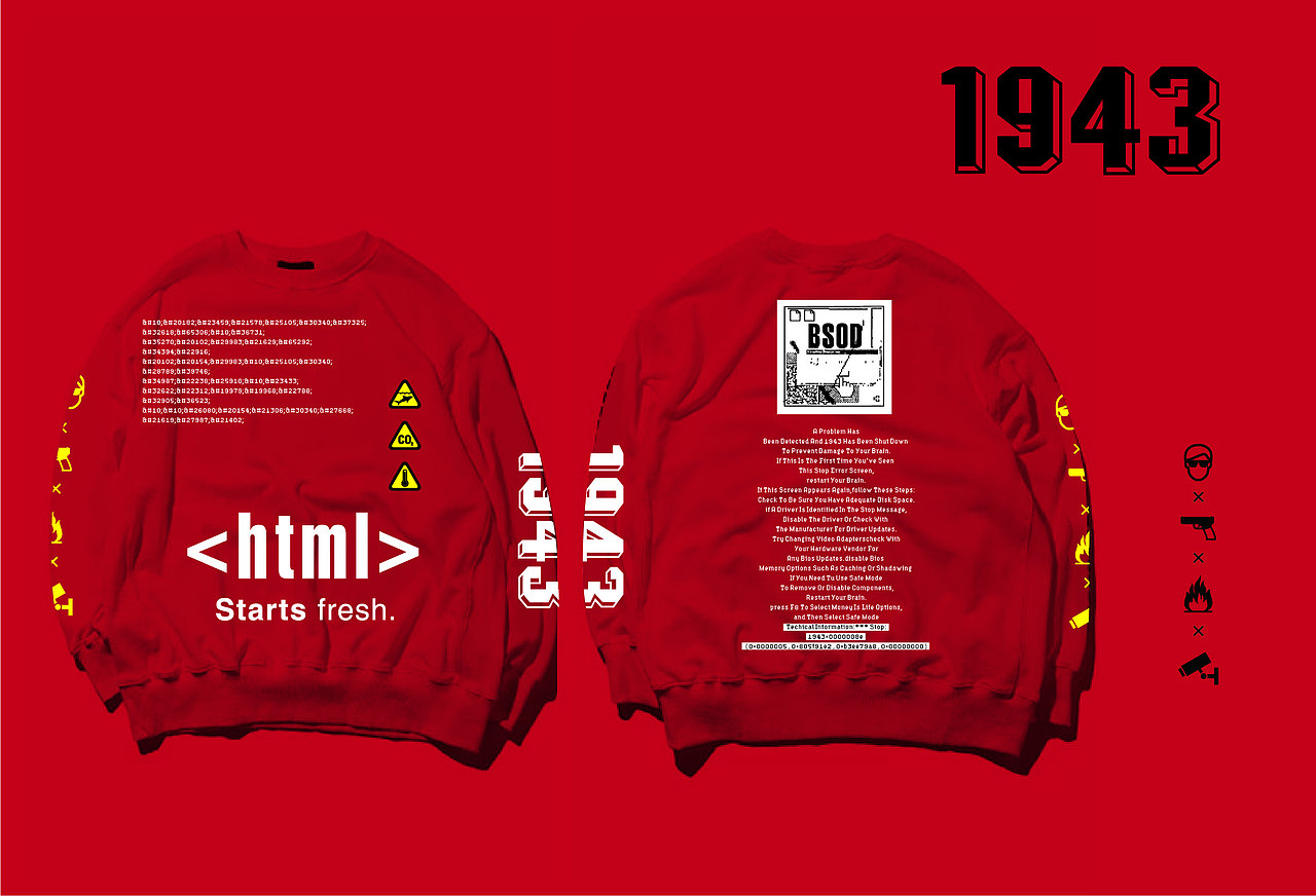 WARM AIR X 1943 [故障系列 T恤]（圖ZMTIyNDM2ODEy） - 休閑/流行服飾 - 站酷設(shè)計(jì)師WANGzh王昭涵原創(chuàng)素材 - 站酷ZCOOL