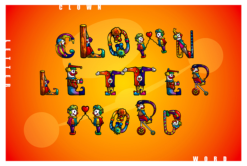 小丑26字母|平面|字体/字形|chapel陈_原创作品-站酷zcool