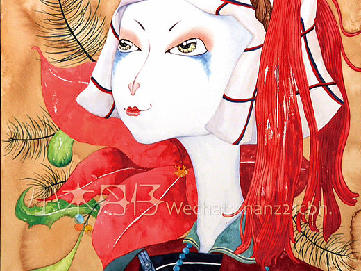 水彩人物手绘③-云南少数民族·怒族