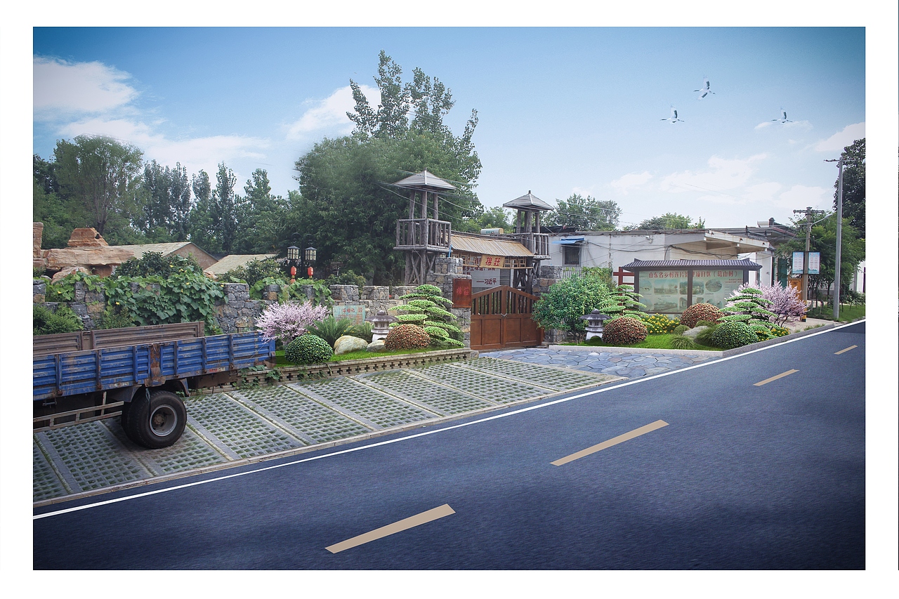 景观效果图（图ZMTY5MjM3NjU2） - 景观设计 - 站酷设计师北山远有鱼原创素材 - 站酷ZCOOL