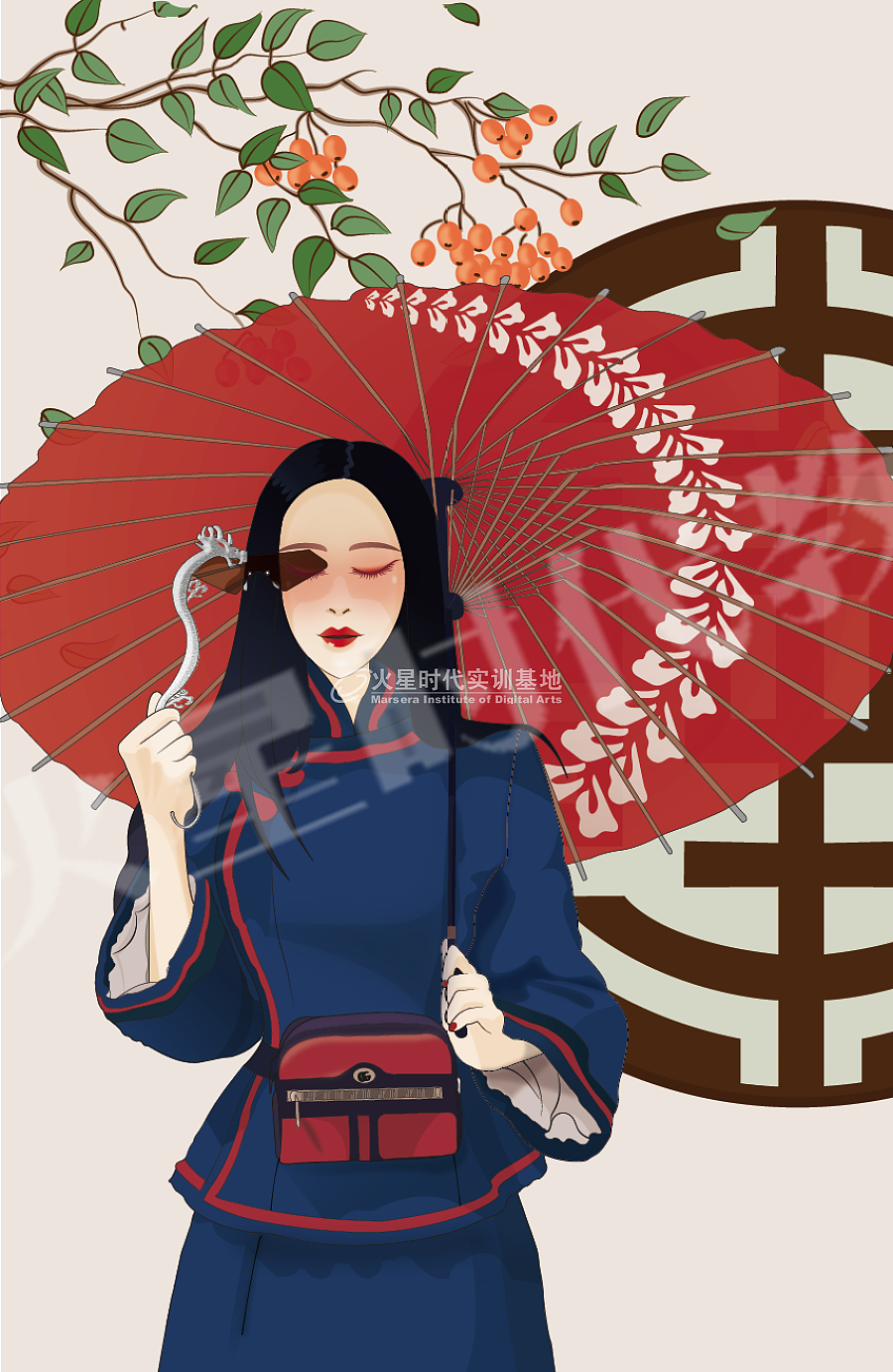 古典少女插画（图ZMTc1MDM3ODY4） - 商业插画 - 站酷设计师火星时代教育原创素材 - 站酷ZCOOL