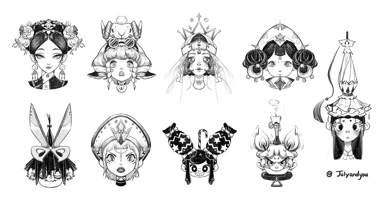 凑到九宫格的偏设计感头像,请食用吧!