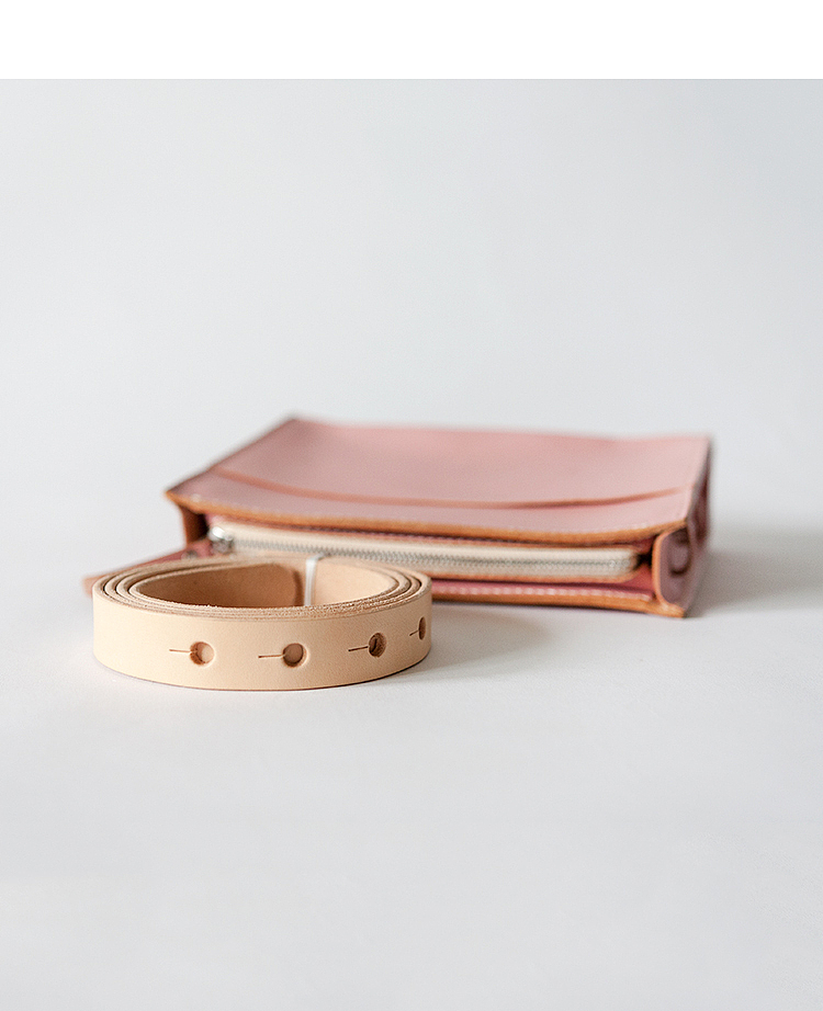 f2studio 粉色 真皮设计款大容量单肩女士包