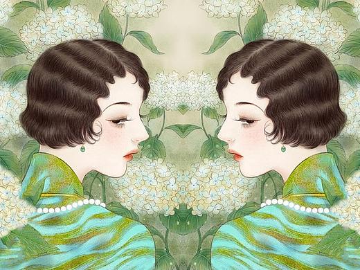 古典女子插画