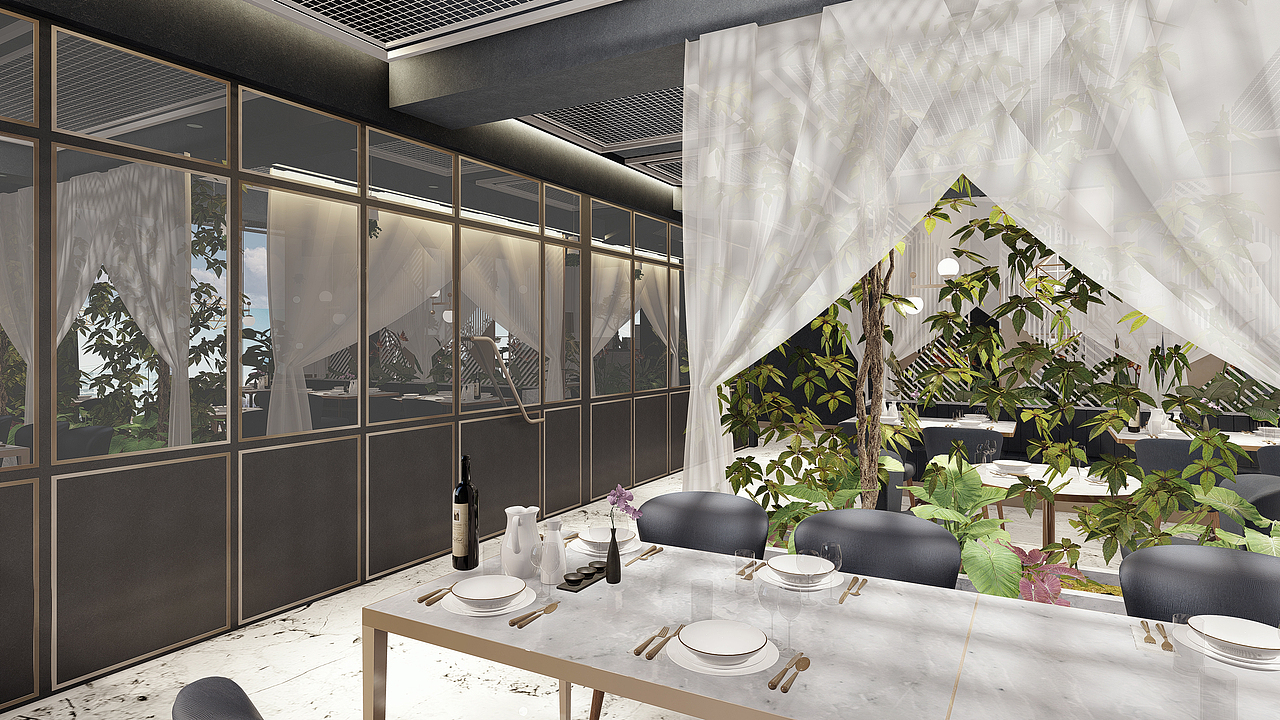 植物时尚酒店餐厅（图ZMTMxMjU0MTQ4） - 家装设计 - 站酷设计师Lexizhu原创素材 - 站酷ZCOOL