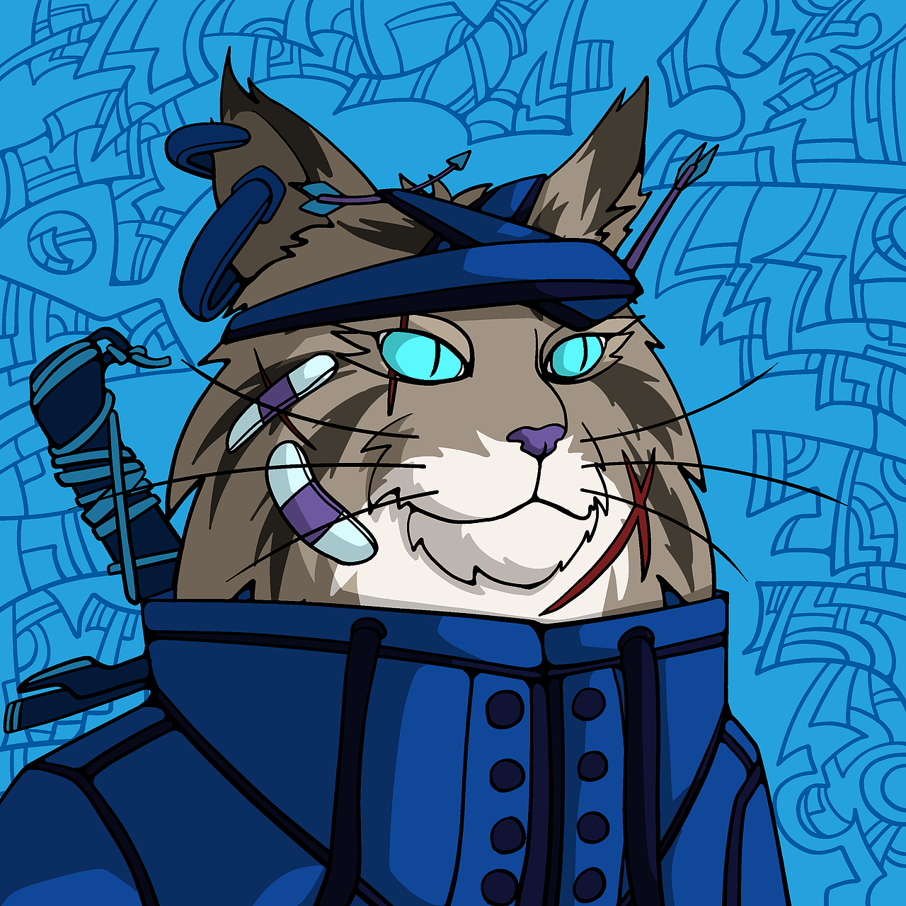 举报1分享原创作品插画创作习作缅因猫nft头像可闹好了《东方鬼怪》