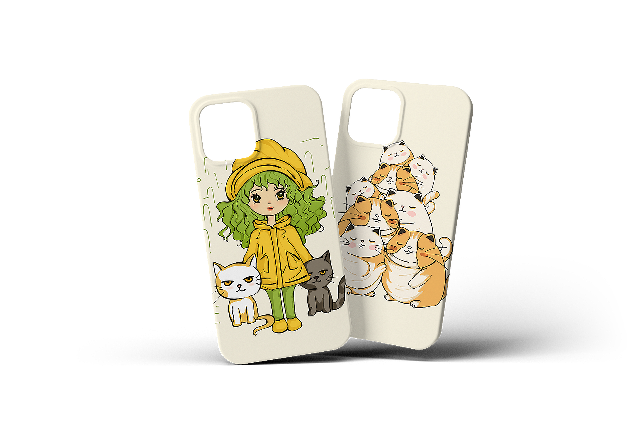 终于把自己的原创绘画做成手机壳和帆布袋