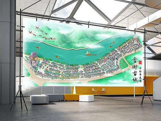 手绘地图部分案例-喵星岛文创出品