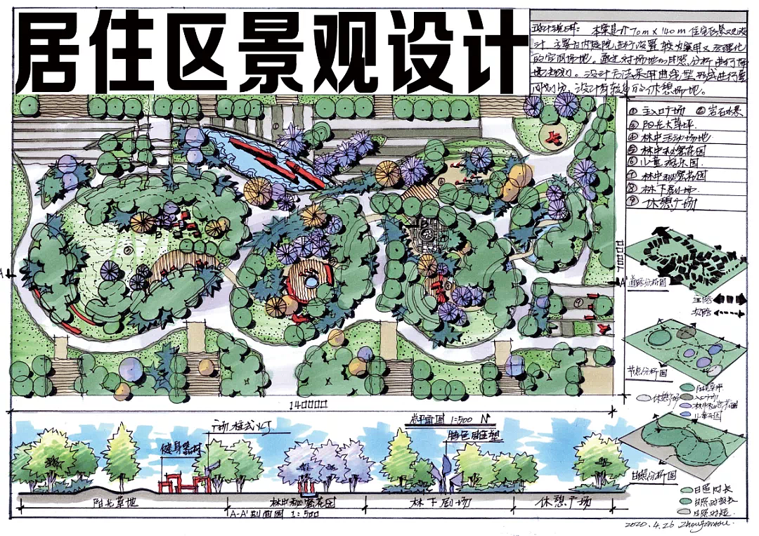 江西农业大学风景园林手绘设计考研培训｜景观设计（图ZMjgwMDY2NTA4） - 绘画 - 站酷设计师南昌手绘考研原创素材 - 站酷ZCOOL