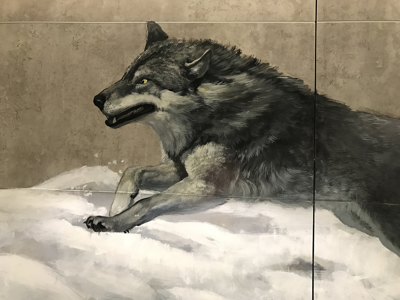 涂鸦 《狼图腾》 陈旭南壁画作品（图ZOTkwMTI1NDA=） - 绘画 - 站酷设计师陈旭南原创素材 - 站酷ZCOOL