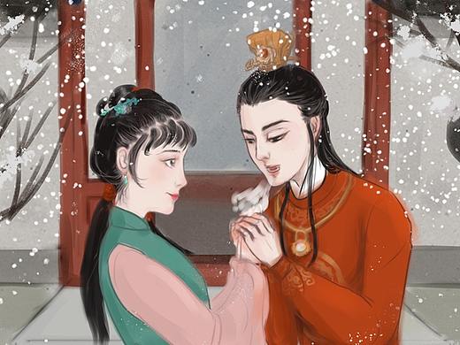 雪中红楼 晴雯 多情公子空牵念 