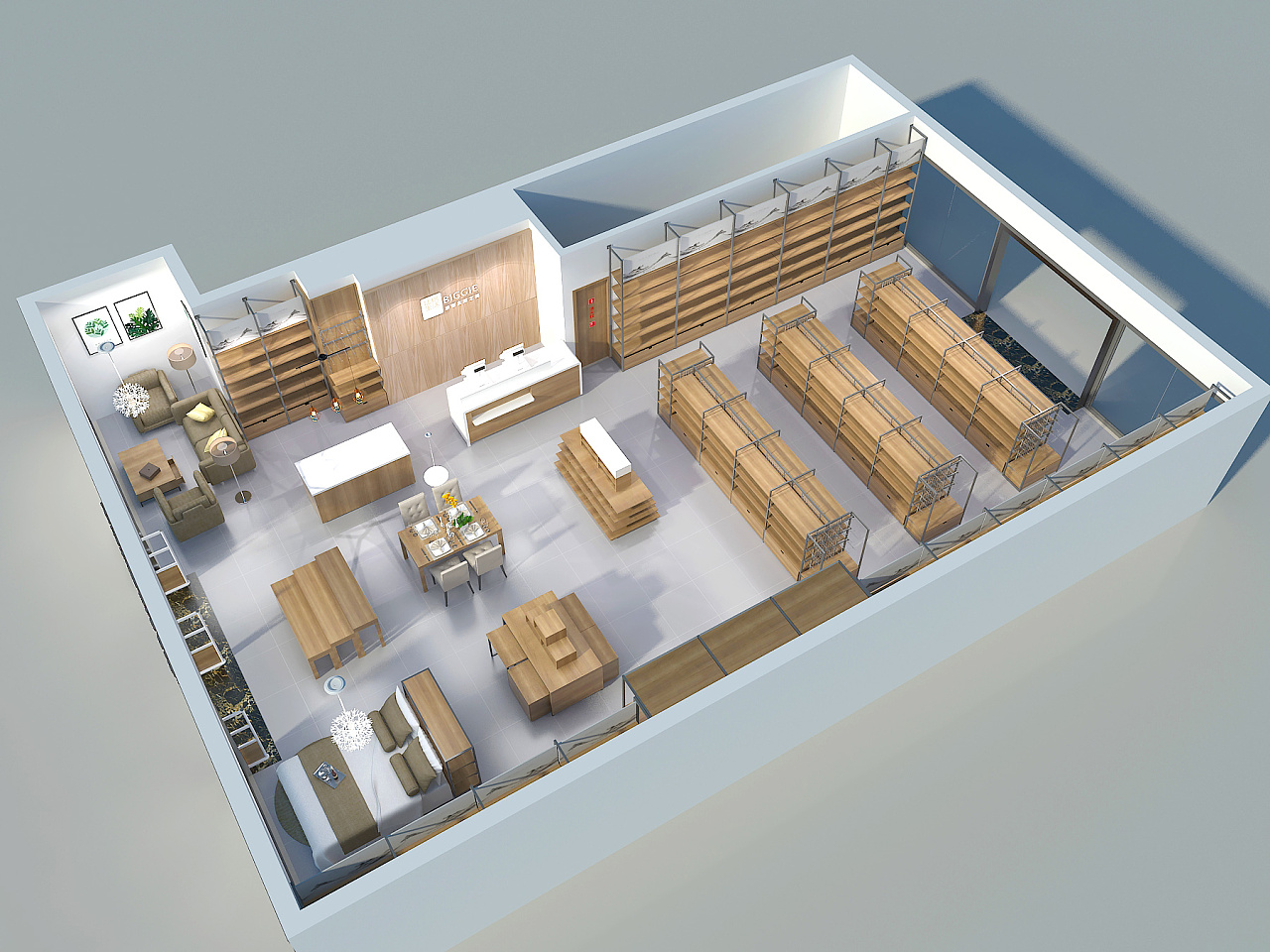 母婴店生活馆货架,母婴店货架,母婴店,母婴店店设计