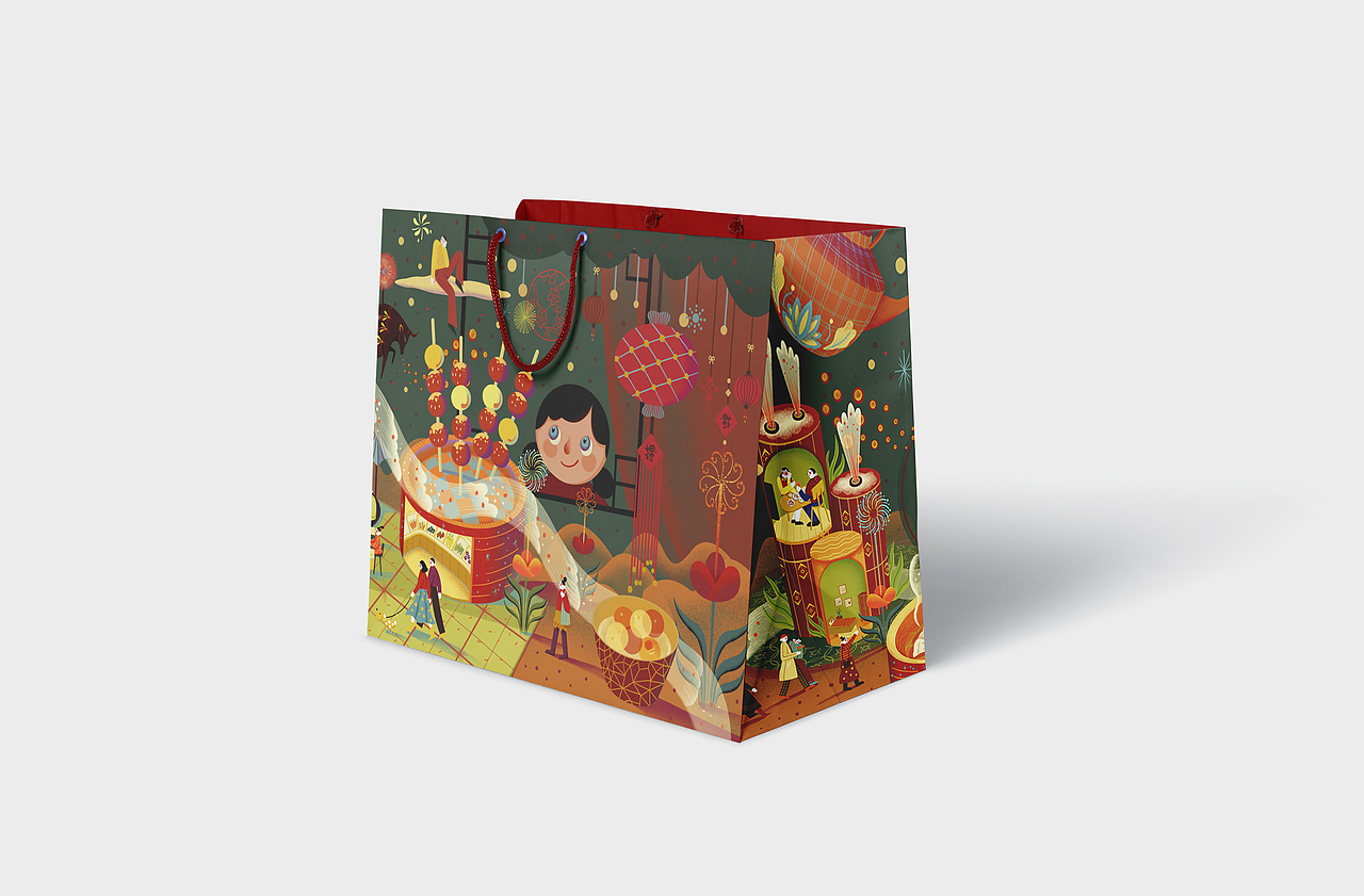 泊寓地产新年主kv插画-牛年（图ZMjM2OTUwNTY4） - 商业插画 - 站酷设计师鸡大丝原创素材 - 站酷ZCOOL