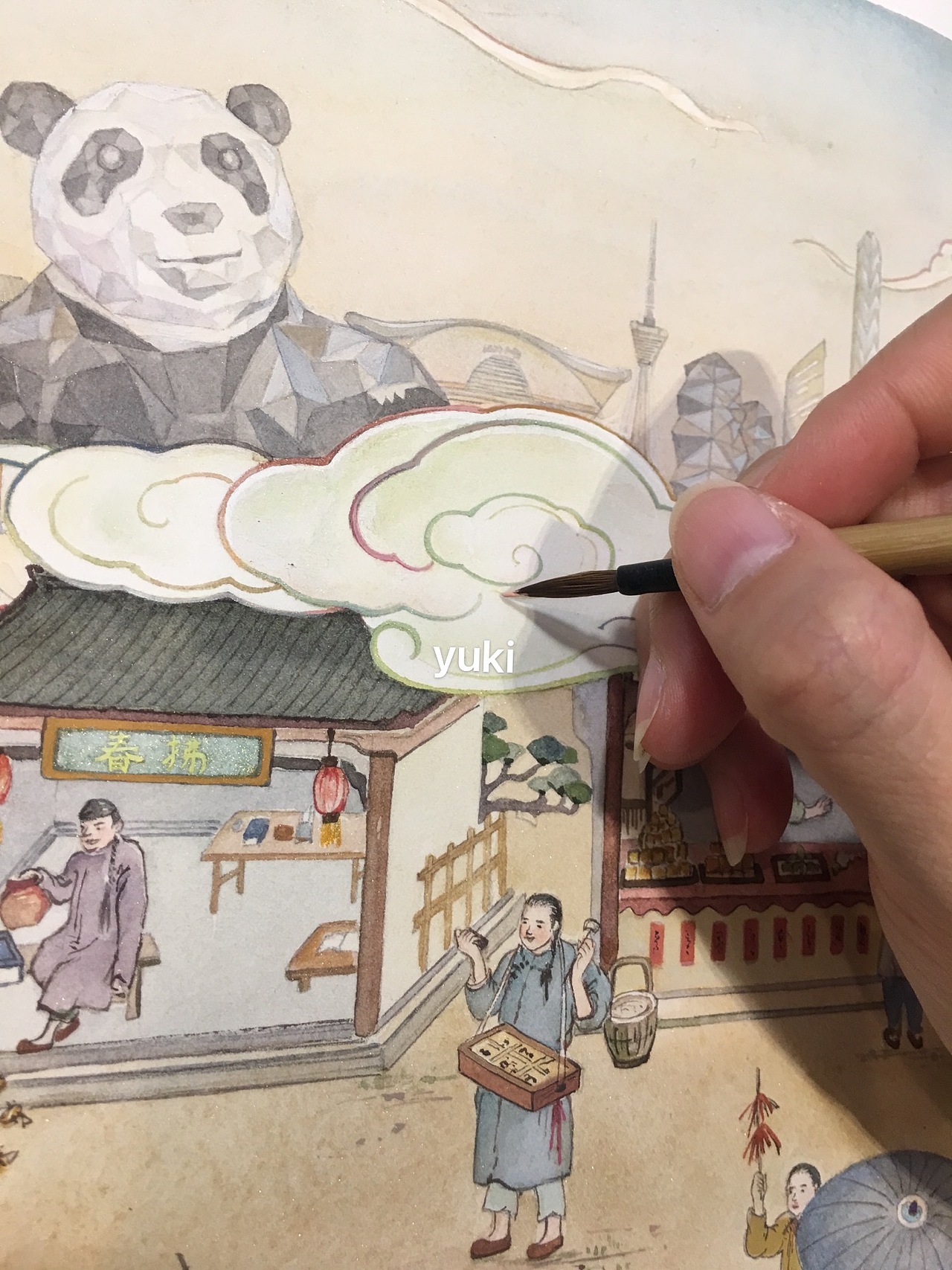 四川省图书馆，成都通览古籍文创插画。（图ZMjUyMTQzMTM2） - 商业插画 - 站酷设计师yuki201472原创素材 - 站酷ZCOOL