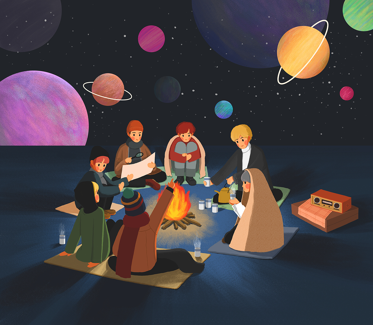 my friends|插画|创作习作|ayi阿仪_原创作品-站酷zcool