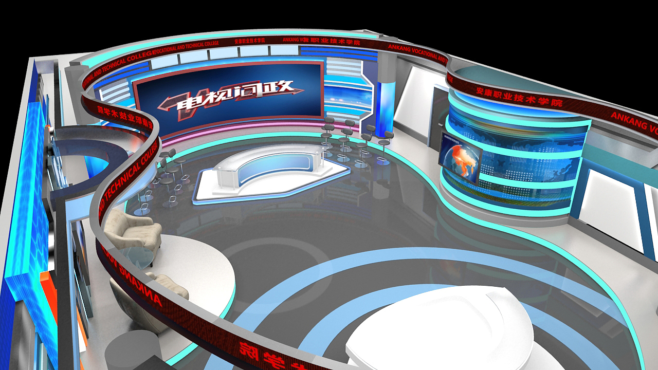 虚拟演播室、实体演播室、融媒体中心设计（图ZMTM0NTc4OTky） - 舞台美术 - 站酷设计师L1ghtM0del原创素材 - 站酷ZCOOL