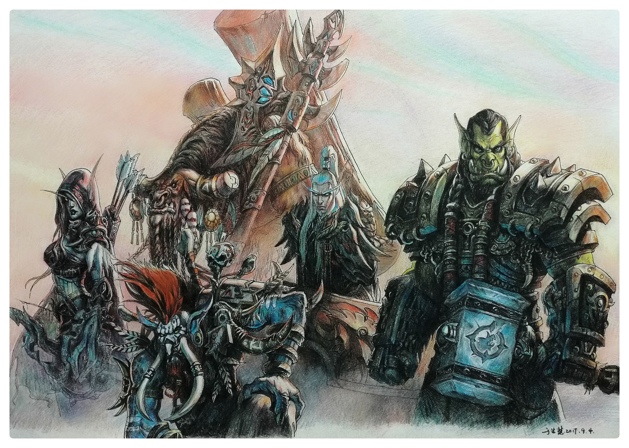 魔兽世界（图ZOTA4OTU5NTY=） - 单幅漫画 - 站酷设计师于生慧绘画工作室原创素材 - 站酷ZCOOL