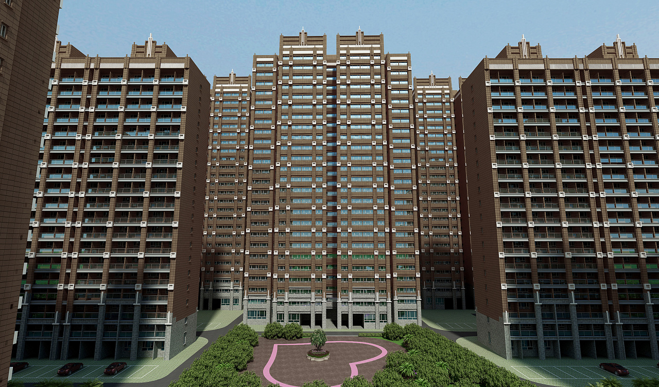 小区鸟瞰图|三维|场景|壹一设计 - 原创作品 - 站酷 (zcool)