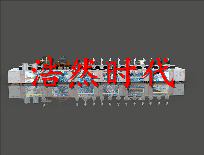 餐厅移动大理石自助餐台
