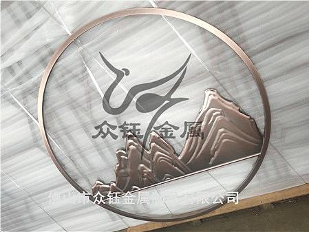 红古铜铝板雕刻屏风隔断 简易山峦款式铝艺雕刻屏风