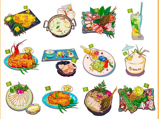 冰冰的商业美食篇绘画合集