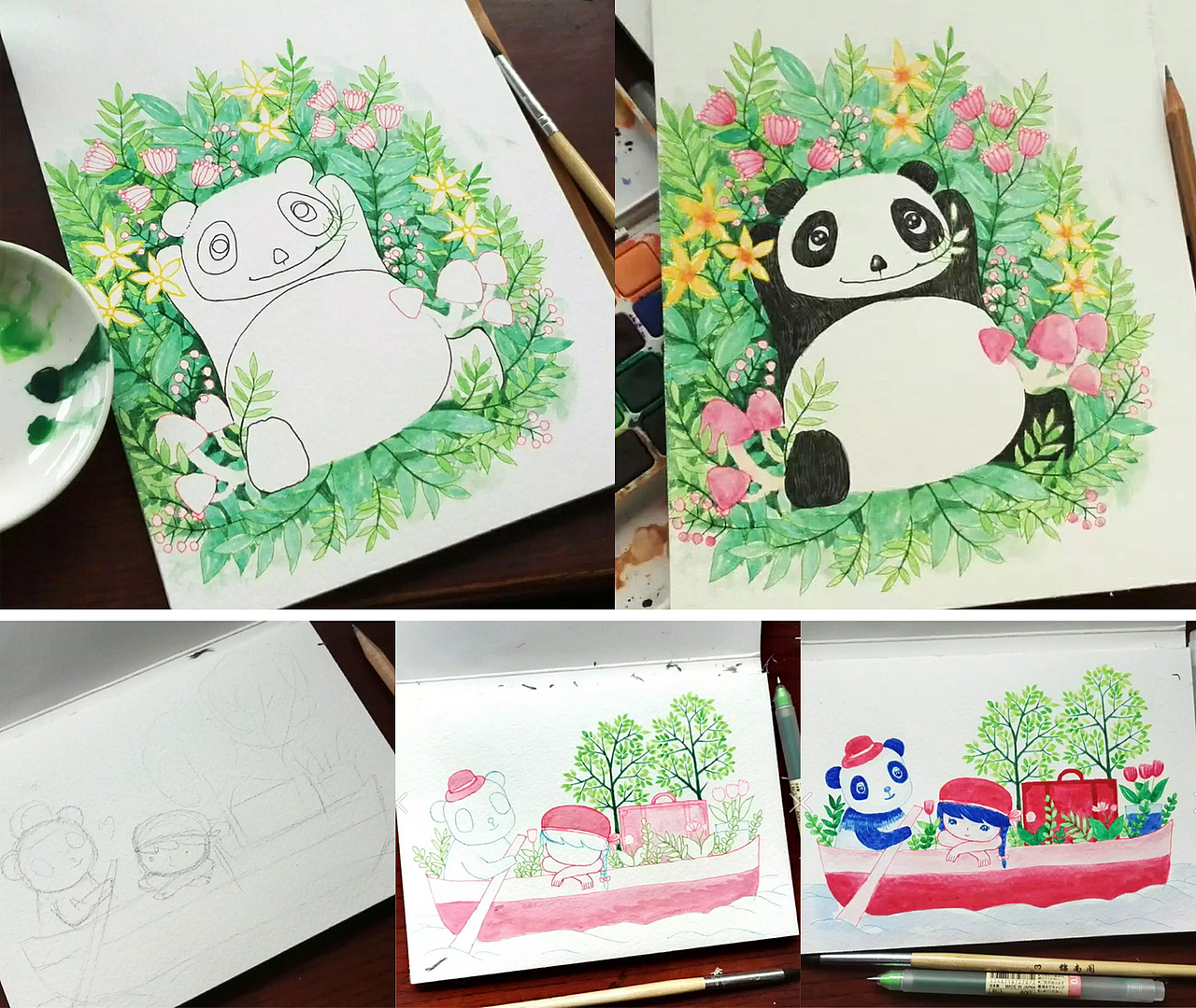 画一千只大熊猫的梦想(图ZNTcyMzYxMDA=) - 商业插画 - 站酷设计师钟小林原创素材 - 站酷ZCOOL