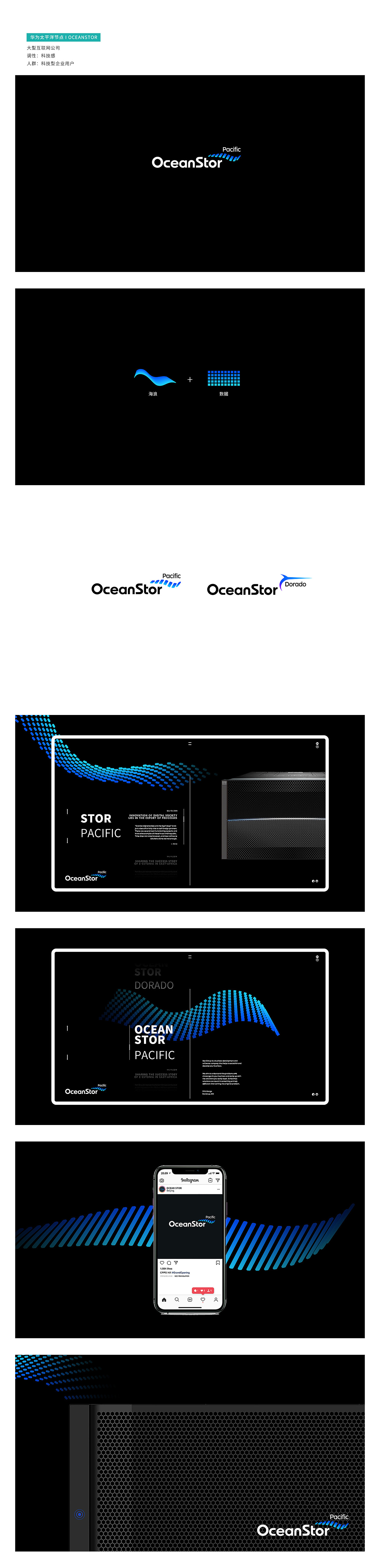 華為OCEAN STOR品牌形象設(shè)計(jì)（圖ZMjMxMjM5MTQ0） - 品牌 - 站酷設(shè)計(jì)師多啦不做夢(mèng)嗎原創(chuàng)素材 - 站酷ZCOOL