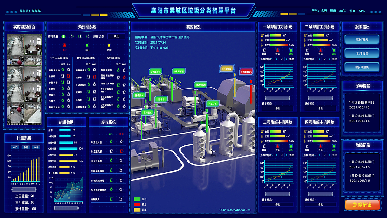 展厅数据可视化大屏与中控系统|ui|软件界面|唐至宇 - 原创作品