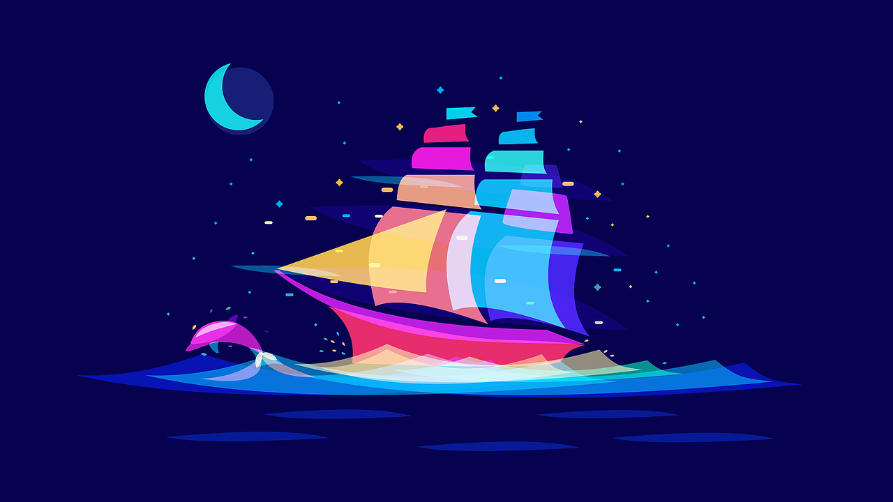 Illustration——Fantasy light sailboat（图ZOTg3OTcwNTY=） - 创作习作 - 站酷设计师Ace_yu原创素材 - 站酷ZCOOL