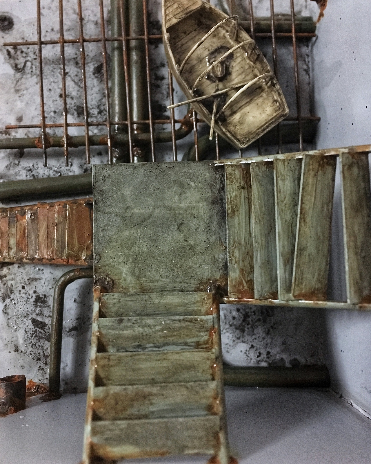 微缩场景模型《摆渡港口-今日歇业》