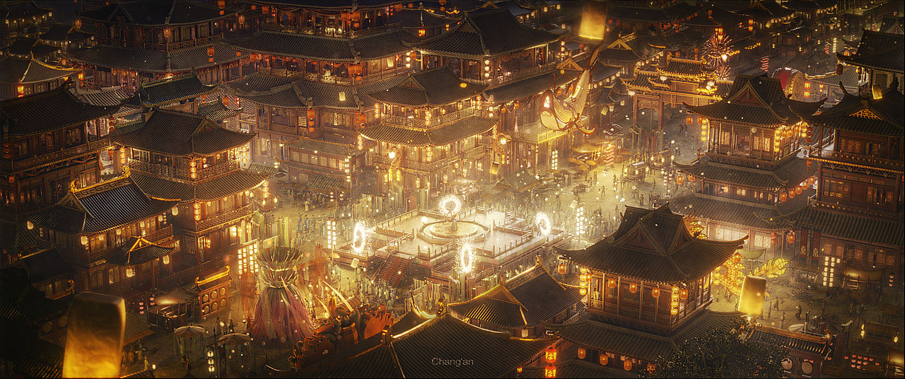 长安| 王者荣耀|三维|场景|lizer_泽_原创作品-站酷zcool