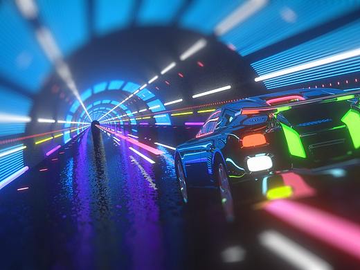 赛博朋克风格超跑