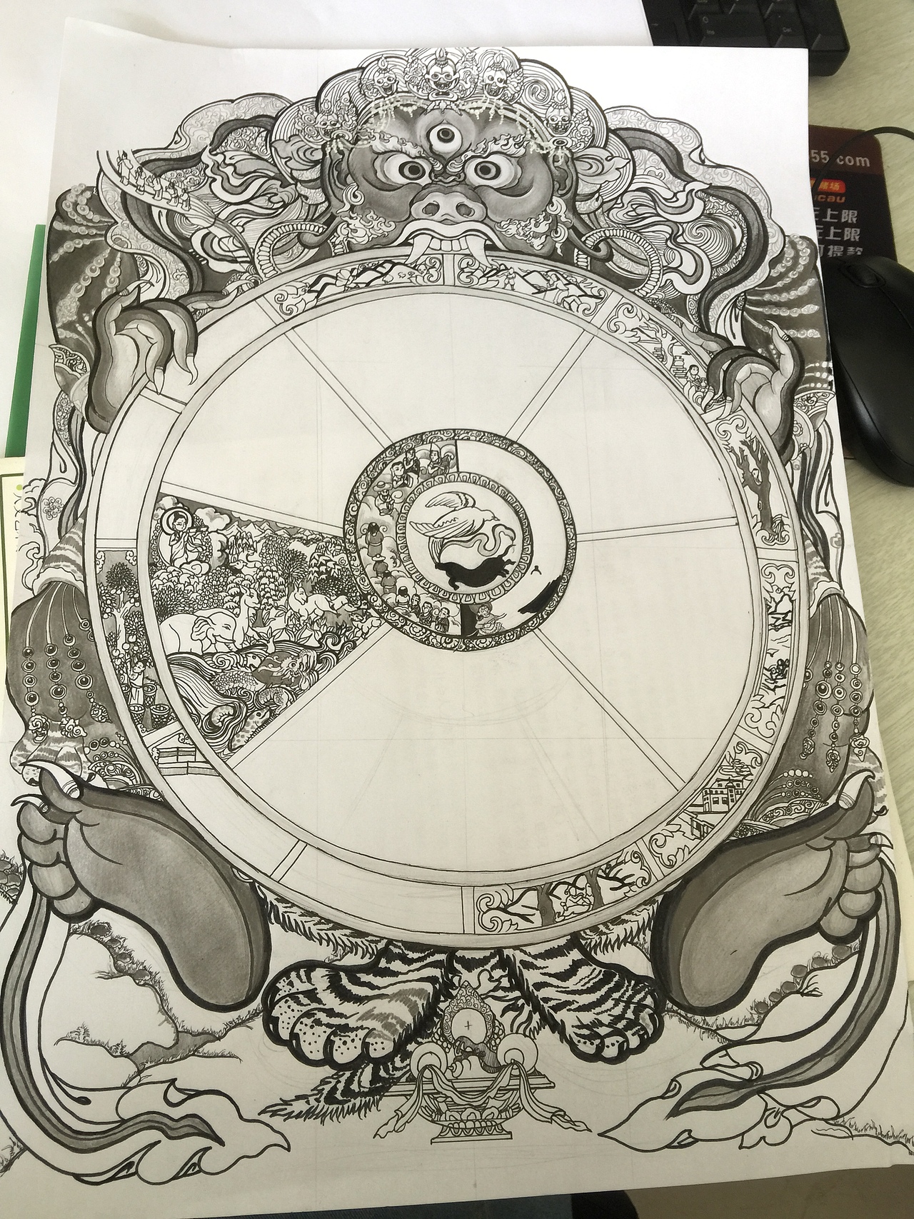 六道轮回图（图ZNDQwNjQyMDQ=） - 创作习作 - 站酷设计师宇文忠觉原创素材 - 站酷ZCOOL