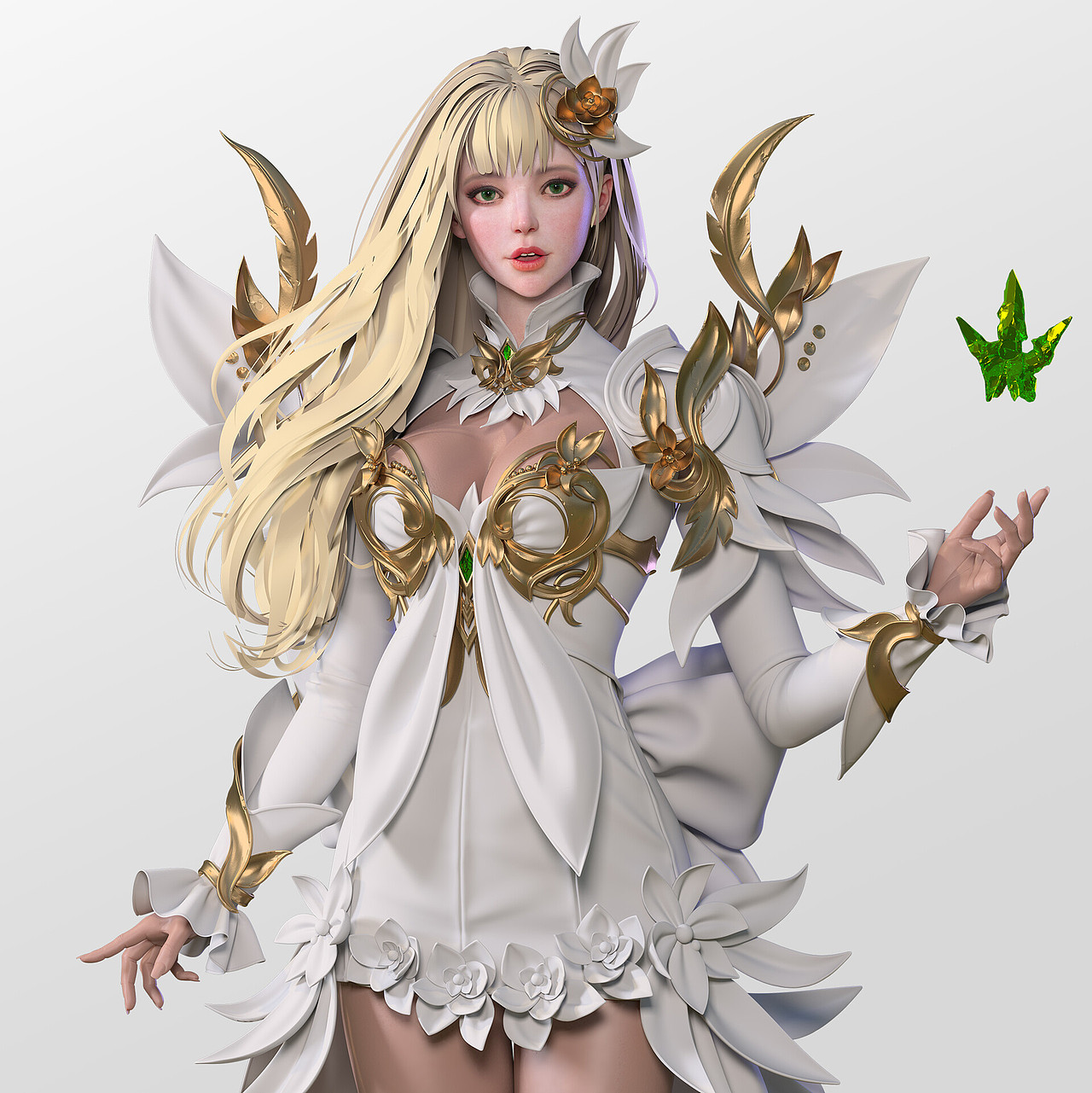 高端三维女性角色《精灵法师》（图ZMTcwOTQ5MjQ4） - 人物/生物 - 站酷设计师翼狐网原创素材 - 站酷ZCOOL