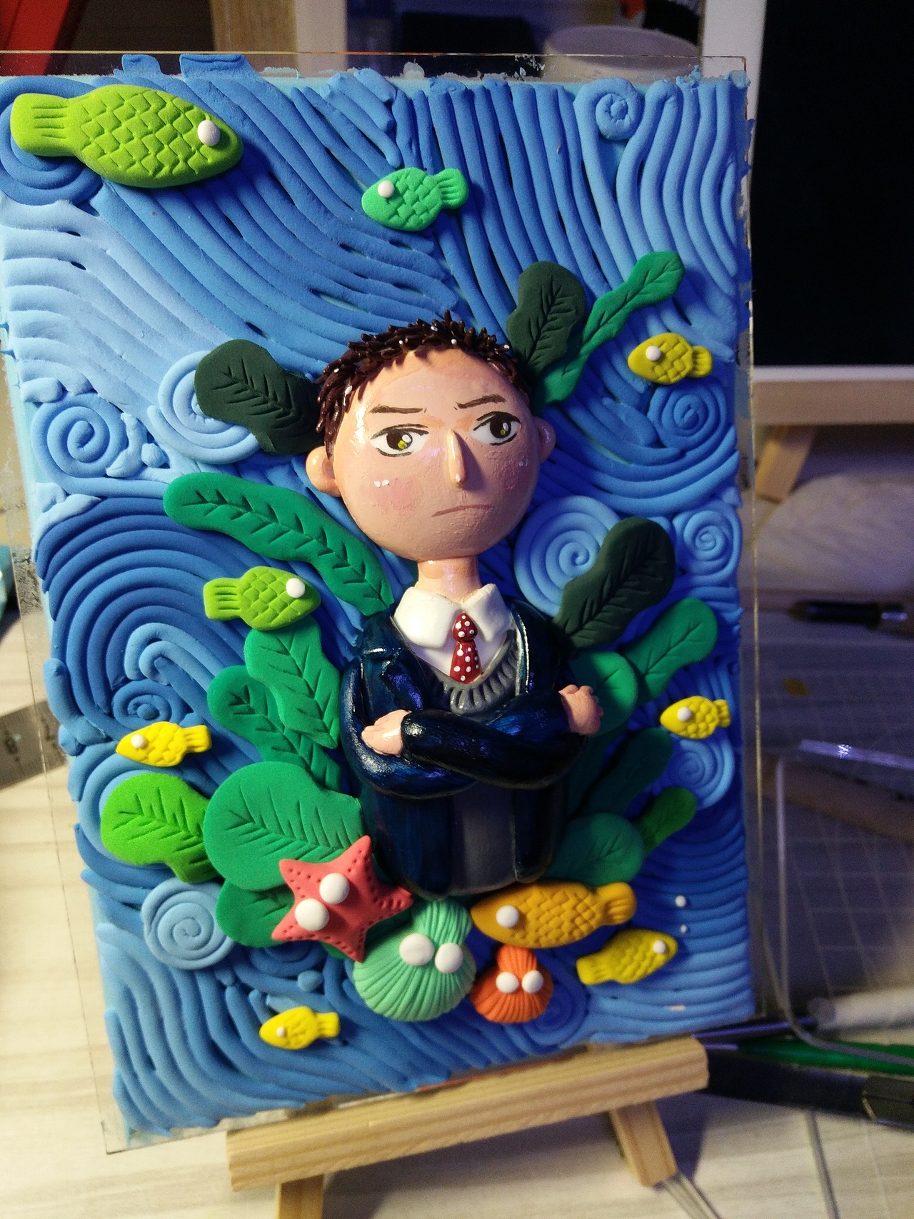 原创人物黏土画