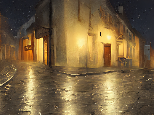 #AI创作实验室#老街夜景