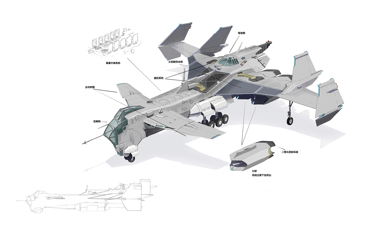 探险飞船设定（图ZODA5NjEyMA==） - 概念设定 - 站酷设计师ennuishao原创素材 - 站酷ZCOOL