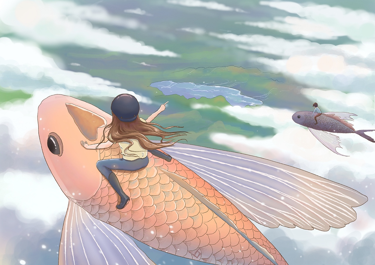 飞鱼|插画|创作习作|流锦lj_原创作品-站酷zcool