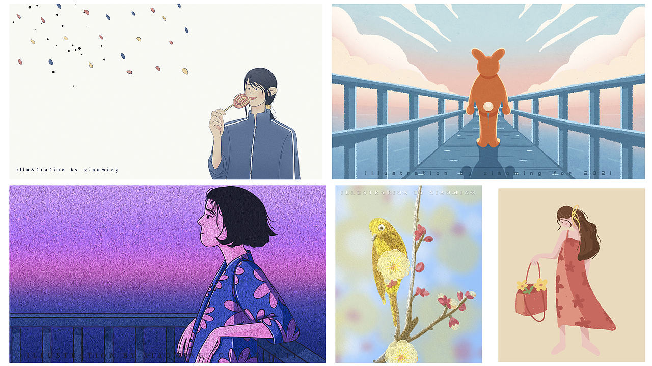 12月-1月插畫整理（圖ZMjQxNTY5NjQ0） - 創(chuàng)作習作 - 站酷設計師小明__原創(chuàng)素材 - 站酷ZCOOL