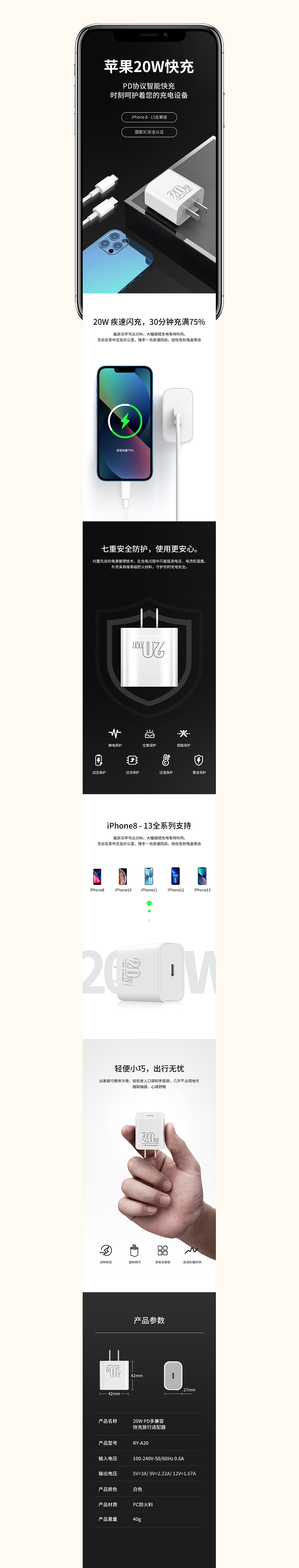 苹果 天猫 PD充电头 详情设计（图ZMjkyMjk1NzY4） - 修图/后期 - 站酷设计师Walker珩原创素材 - 站酷ZCOOL