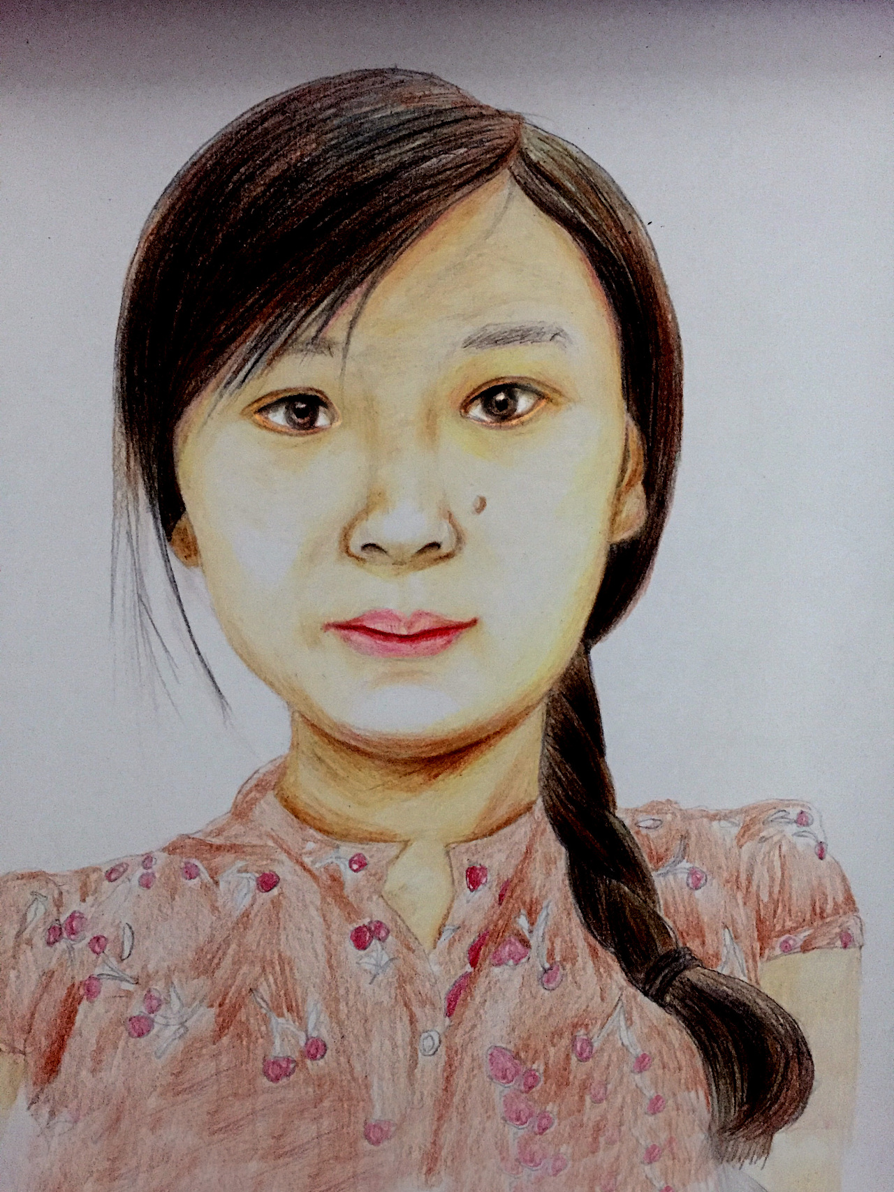 上周两张画人像彩铅画素描2p