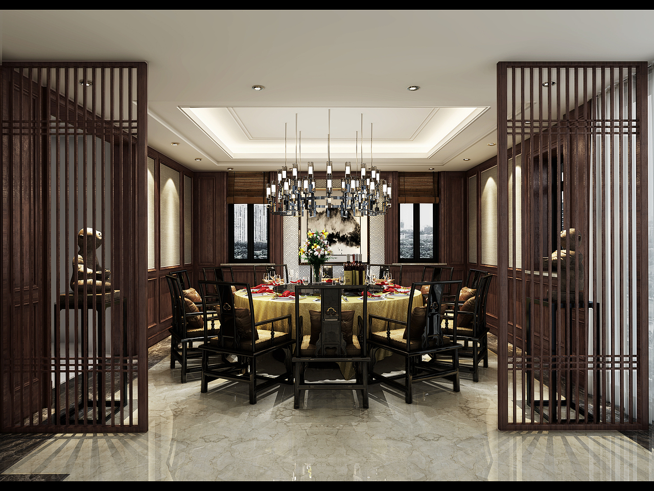 餐厅 茶室（图ZODY4ODY3MjQ=） - 家装设计 - 站酷设计师LLarva原创素材 - 站酷ZCOOL