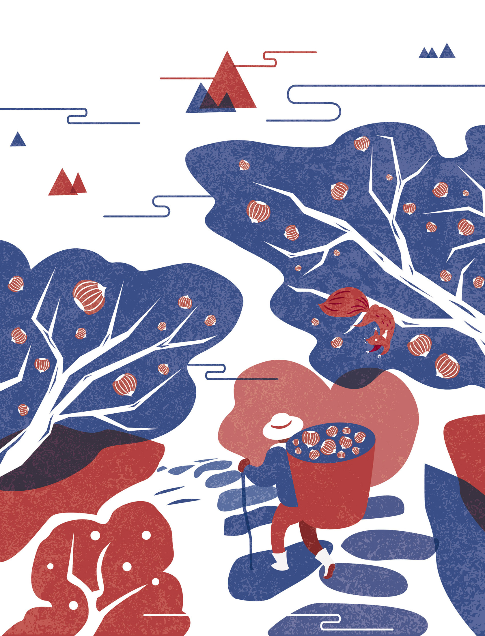 几张插画不同风格的商业插画