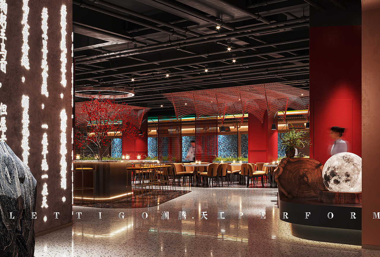 中国红火锅店 |餐厅空间设计案例|